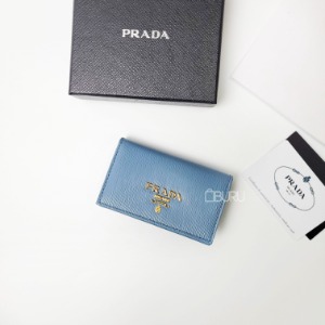 프라다 비텔로무브 똑딱이 카드 지갑 스카이 블루 하늘색 풀구성품 - 부루 구매대행